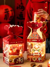 新年用 お菓子ギフトボックス【牛轧糖・クッキー・大福入】