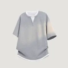 Vネック 半袖Tシャツ【メンズ・夏用・極上の柔らかさ・フィット】（セットアップ対応）