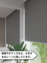 全遮光ロールカーテン【取り付け不要・昇降式・キッチン／トイレ／寝室用】