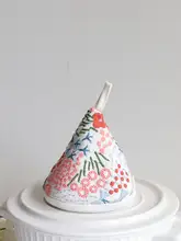 鍋のふたカバー 三角形 耐熱 キッチン 鍋の持ち手 刺繍 ソフトグリップマット