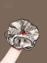 優雅な水墨画風のヘアゴム【おしゃれ・低ポニーテール用】