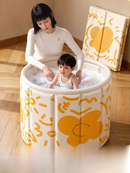 折りたたみ式子供用お風呂桶【全身入浴・家庭用・赤ちゃん座り対応】