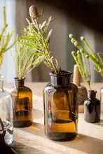 ガラス製小花瓶【水耕植物・インテリア装飾用・デスクやテーブルに最適】
