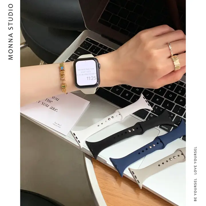 カジュアルスポーツシリコンバンド【スリムデザイン・iWatch対応】