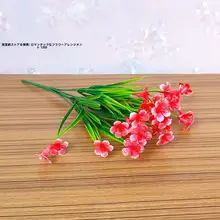白鹅绒とプラスチック製のユリの花束【インテリア装飾用・田園スタイル】