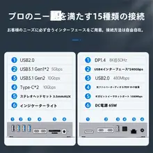 orico Type-C 拡張ドッキングステーション【40Gbps・HDMI/VGA/DP対応・USB変換アダプタ】