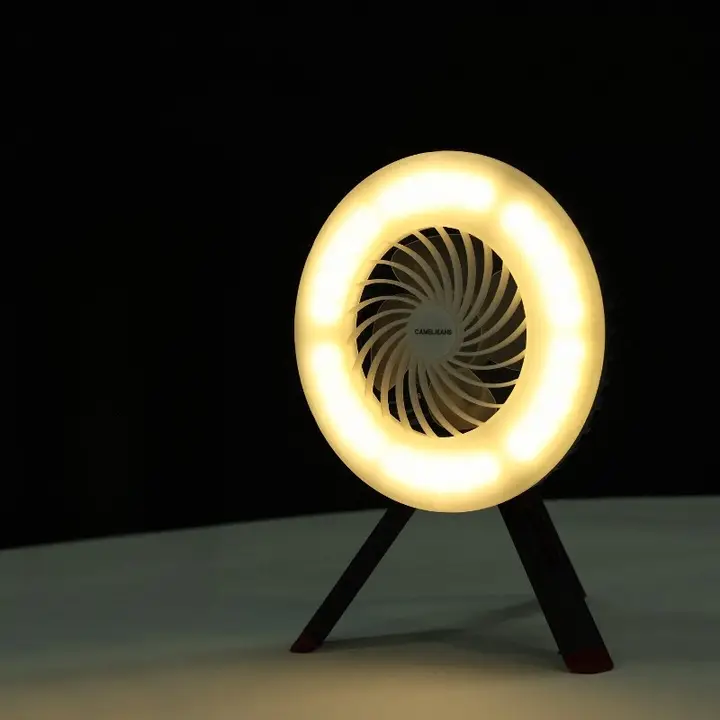 Camel キャンプ用LEDランタン兼扇風機【長時間持続・充電式・ポータブルデザイン】
