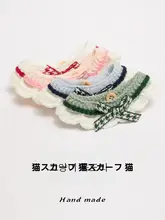 猫 ネックウォーマー 首輪 よだれかけリボン 装飾品