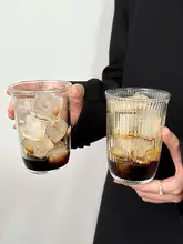 高級感あるアイスアメリカーノグラスカップ【透明・冷飲用】