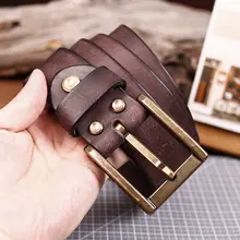 手作り牛革ベルト【ビンテージ風・厚手・バックル付き】