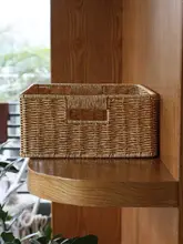 Kens ラタン風 テーブル収納バスケット【リビング用・整理整頓・お菓子収納】