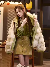 松弛感のダブルフェイスジャケット【加厚・芥緑・秋冬用】