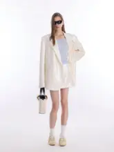 ラメ入りジャケットとショートスカートのファッショナブルなセットアップ【オフィスカジュアル・春季向け】（セットアップ対応）