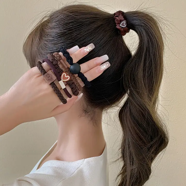 高弹力ヘアゴム【ファッショナブル・髪を傷めない・バンスクリップ兼用】
