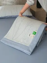 全棉3層ガーゼデザイン夏用掛け布団【軽量・涼感・通気性・水洗可能】