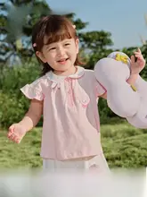 キュートなデザイン！女児用半袖Tシャツ【赤ちゃん用・夏向け・可愛いイラスト】