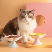 ペット用食器 猫 犬 ボウル セラミック ワイド口径 高さ設計 首への負担軽減 早食い防止 転倒防止