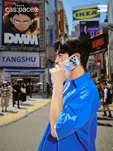 透明感あるデザインのiPhone用スマホケース【衝撃吸収・ユニークなコラージュ風】