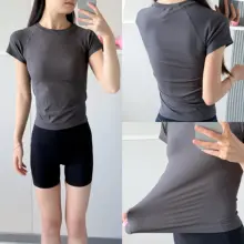 女性用 短袖 ヨガシャツ【ストレッチ・速乾・通気性・トレーニング対応】