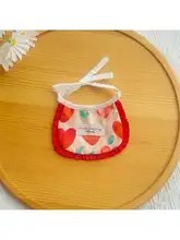 夏用ペット用バンダナ【可愛い桃心デザイン・犬用・お手入れ簡単】