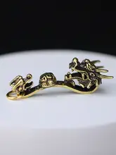手作りの真鍮龍頭ラッキーキーホルダー【男女兼用・レトロデザイン・創造的な吊り下げ式】