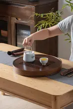 竹製 円形茶托【水受け機能付き・干泡台・家庭用】