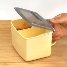 キッチン用調味料ボックス【二つの仕切り・塩と味精収納・防湿設計・ワンタッチオープン】