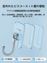 優質 透明壁掛けフック【強力粘着・穴あけ不要・無痕・耐荷重設計】