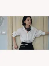 Jicouture ダブルポケット付きシンプルシャツ【フレンチスタイル・秋通勤用】