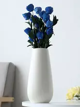 シンプルモダン 陶器製 花瓶【ホワイト・インテリア・ドライフラワー用】
