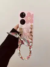 フラワーデザインの折りたたみ式スマートフォンケース【スタイリッシュ・手提げ型】（セットアップ対応）