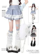 春夏の甘美なバレリーナ風 ラップチェックレーストリム Aラインスカート