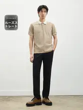 春夏用 メンズカジュアルパンツ【黒・テーパード・通勤対応】