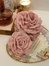 ピンクローズ花柄ヘアクリップ【フレンチスタイル・大サイズ】