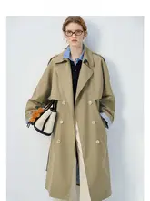 トレンチコート【春用・カラーブロックチェックデザイン・レトロ感】