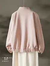 編み込みテクスチャーの中綿ジャケット【斜め前開き・小立ち襟・冬用・高級感】