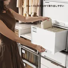 便利な引き出し式収納ボックス【衣類整理用・プラスチック製・衣服や下着の収納に最適】