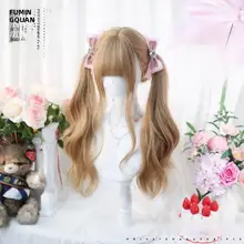 ダブルツインテールウィッグ【ロリータ・二次元風・フルヘッドカバー】（セットアップ対応）