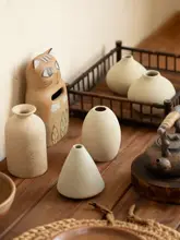 モダン手作り陶器 花瓶【リビング用・個性派デザイン】