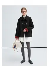 VEGA CHANG メリノウール製 レディースコート【秋冬用・ダッフルコート・ボタン付き】