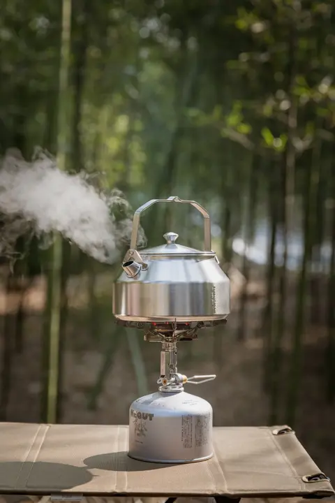 軽量ステンレスアウトドアケトル【キャンプ・お茶・コーヒー用】