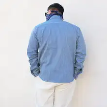 クラシックなブルー＆ホワイトストライプシャツ【ユニセックス・フィット】