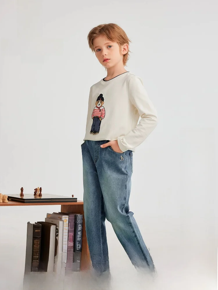 男の子用カジュアルジーンズ Hazzys ブルーデニム ロングパンツの選び方と実用性