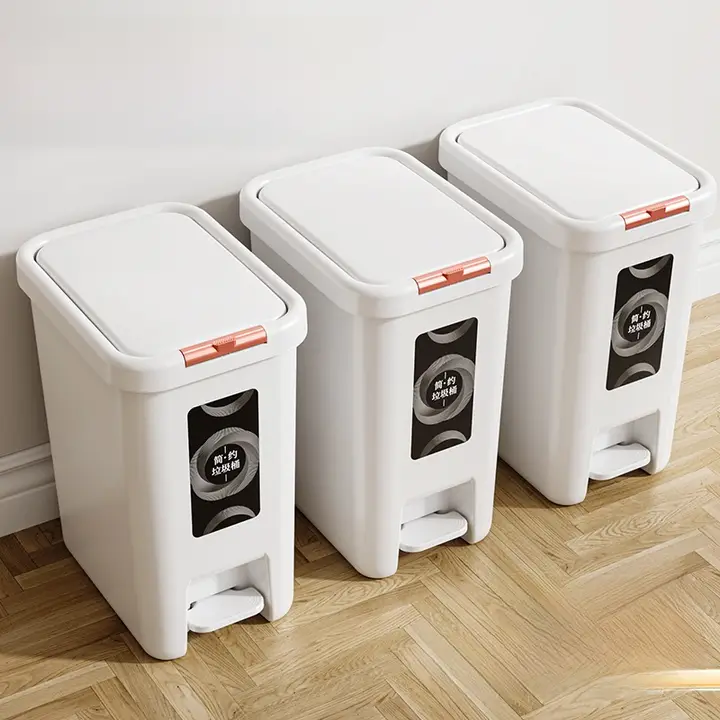 蓋付き大容量フットペダルゴミ箱【家庭用・キッチン・リビング・寝室・トイレ用】