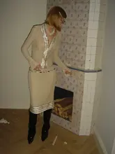 NIHONG 金色Vネックカーディガン【限定デザイン・2023年秋冬・セットアップ】