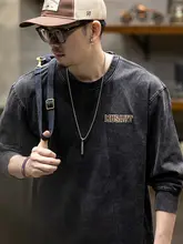 重厚感のある長袖Tシャツ【メンズ・コットン・ルーズフィット・秋用】