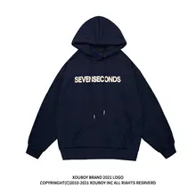 BF ストリートヒップホップ風 オーバーサイズフーディ【カップル向け・裏起毛・メンズ】