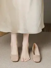 快適な低ヒールシンプルパンプス【春秋用・レトロデザイン・スクエアトゥ】