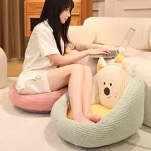 可愛いラウンドクッション【厚手・和風・リビングや寝室用・床置きタイプ】