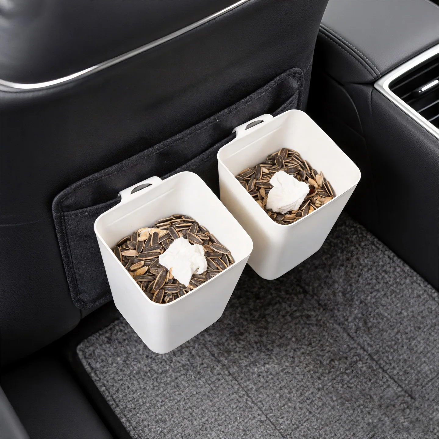 車載収納ボックス米木4445：ゴミ整理や飲料・傘の収納に最適な吊り下げ式ケース